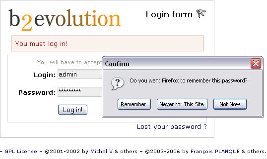 Remember Password